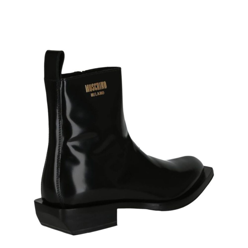 Gold Lettering Logo Ankle Boots - Picture 3 of 5